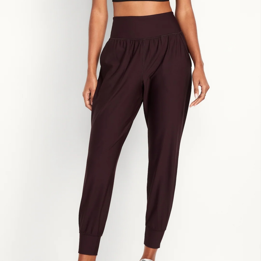 Women's Black High-Waisted Joggers